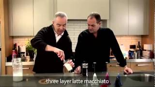 aerolatte  milk frother makes three layer caffè latte macchiato [upl. by Merth]