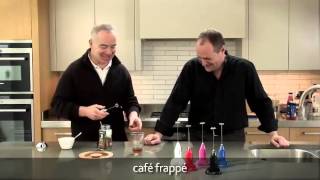 How to make a frappé coffee using an aerolatte milk frother [upl. by Naillimixam]