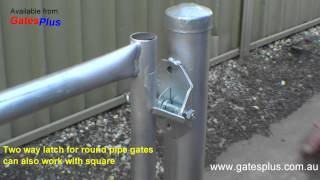 Gate Latch 2 way for round pipe and square [upl. by Trahern202]