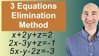 Solving Systems of 3 Equations Elimination [upl. by Chill569]