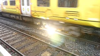 Merseyrail 507 009 making arcs at Birkdale station [upl. by Aenotna]