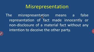 Misrepresentation [upl. by Palgrave146]